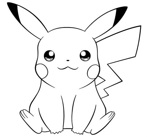 Pikachu Para Colorir